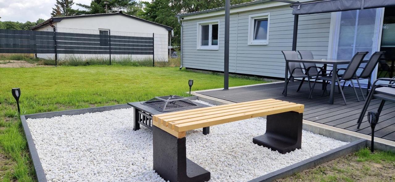 Ferienhaus Seeoase mit Kamin - Badestelle fußläufig Joachimsthal Exterior foto