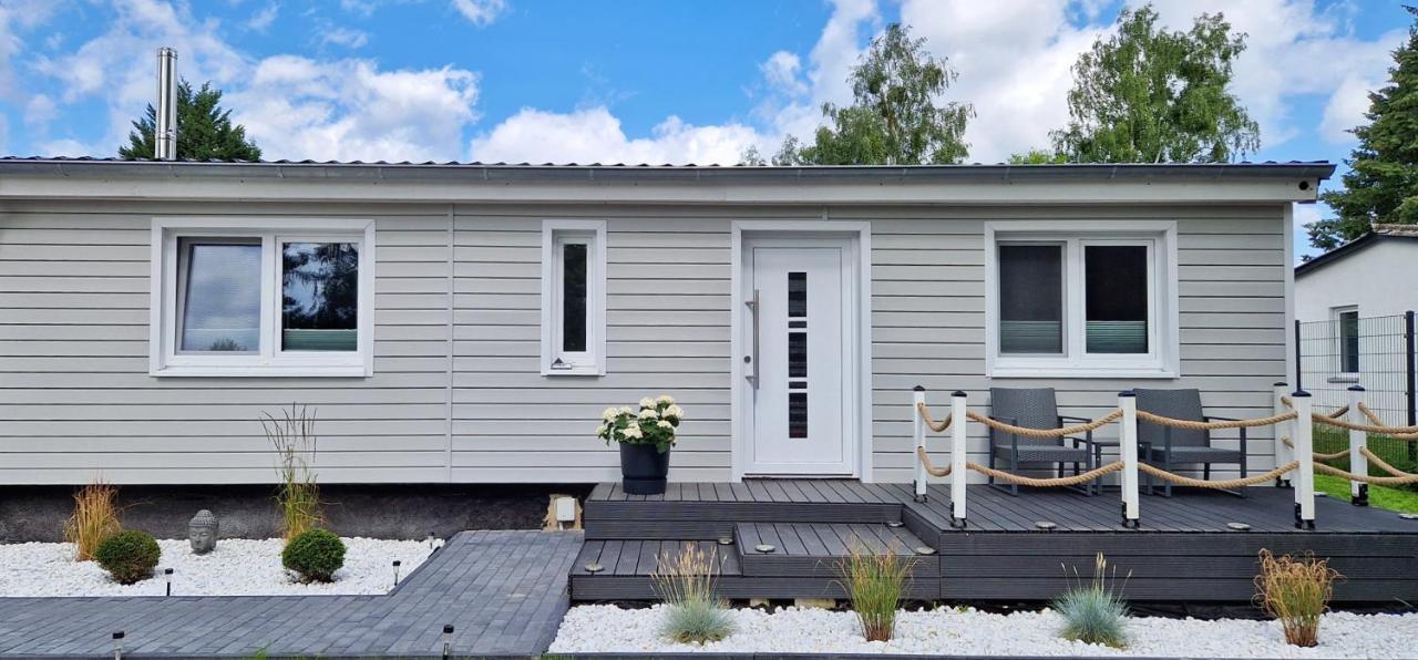Ferienhaus Seeoase mit Kamin - Badestelle fußläufig Joachimsthal Exterior foto